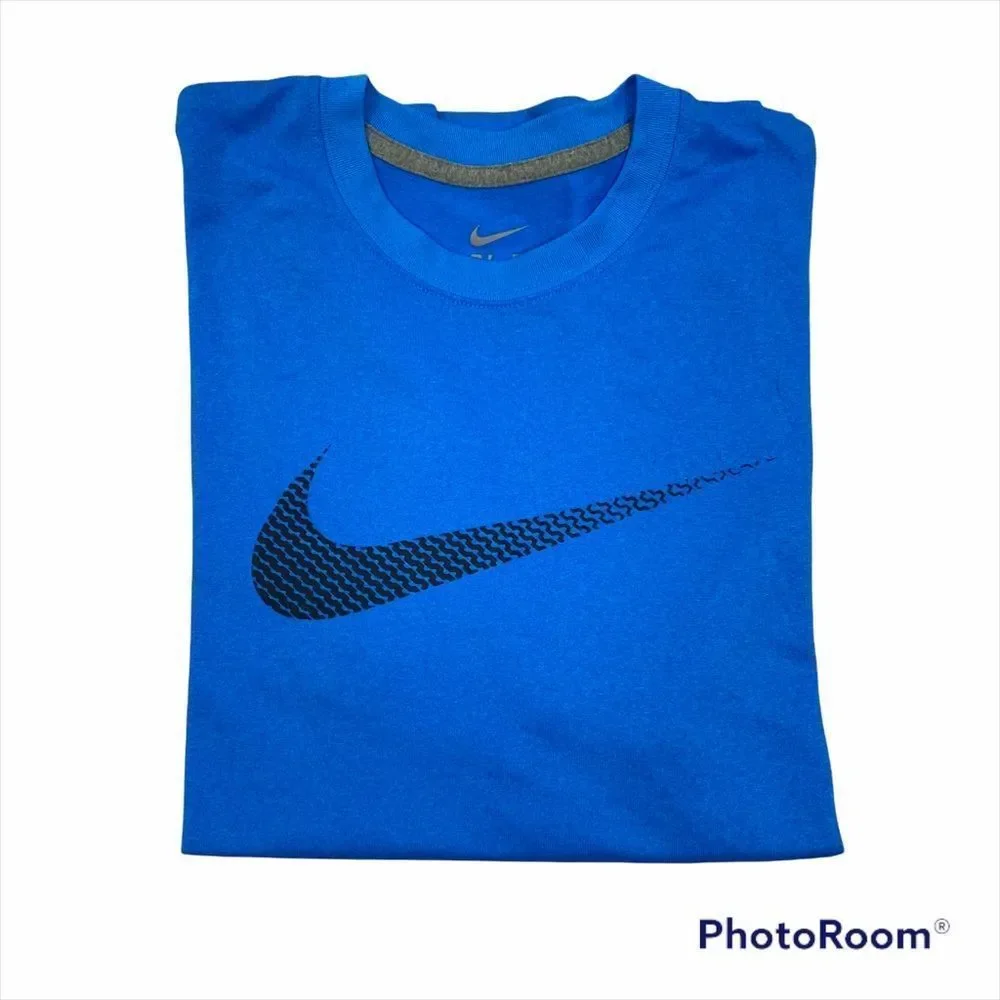 Men’s Nike Blue Dri-Fit Swoosh Short Sleeves T-Shirt Size Small